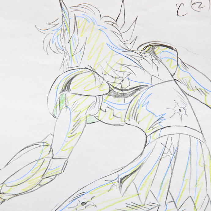 Saint Seiya - Hyoga - Original Anime Production Douga Set (4 Drawings)