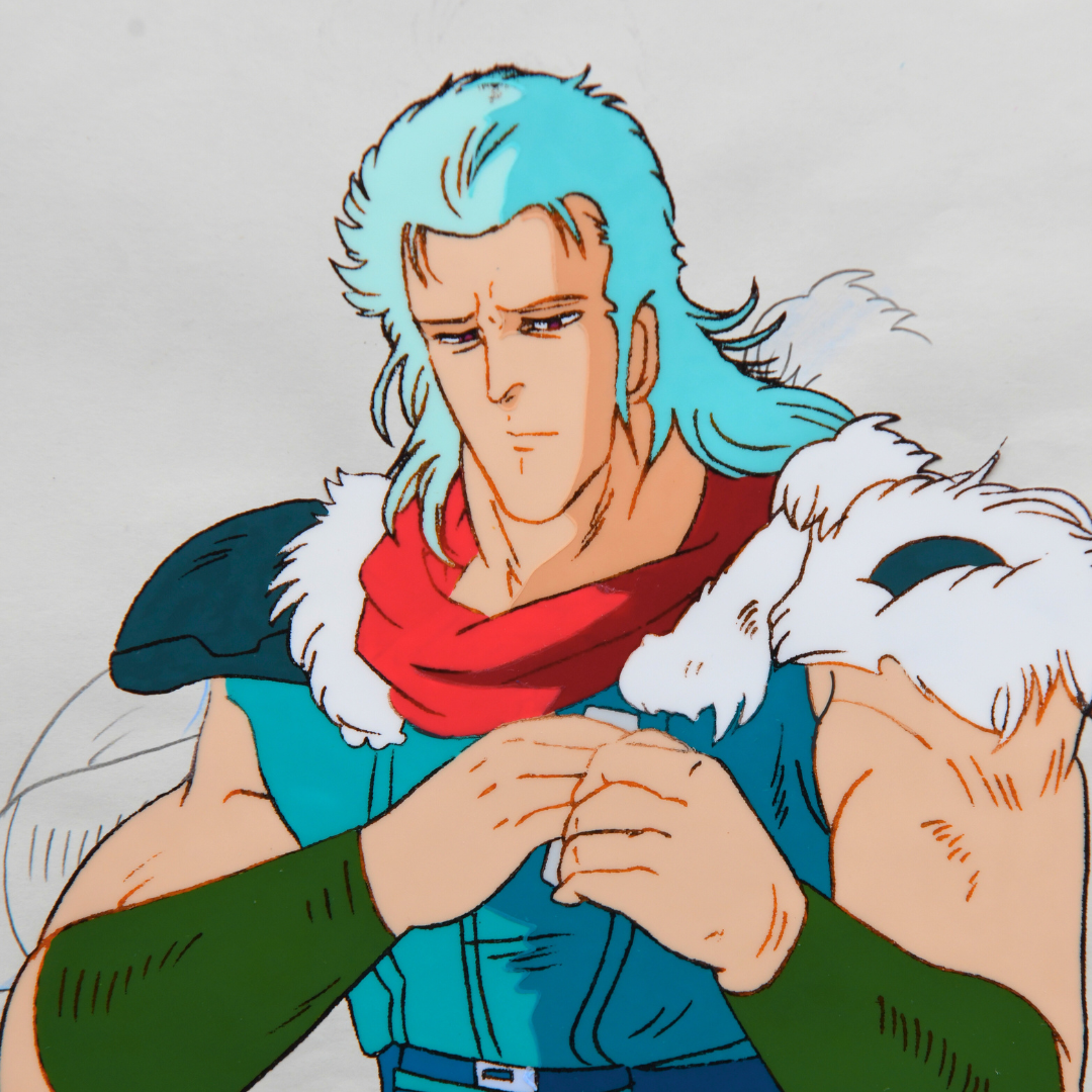 Fist of the North Star (Hokuto no Ken) – Rei in Fighting Position – original animation production artwork
