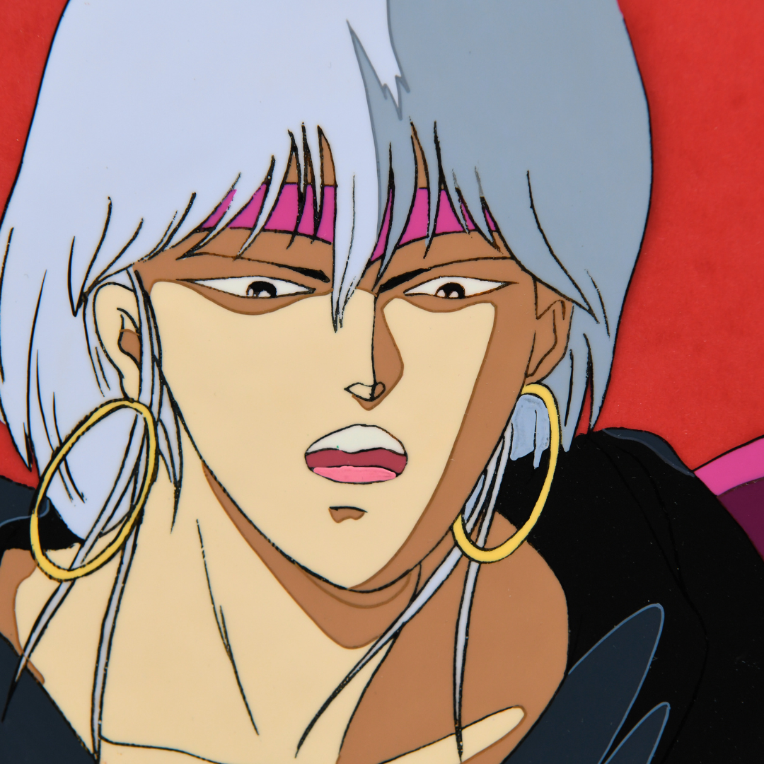 Shurato: The Legend of the Heavenly Sphere – Gai Kuroki Surprised – original animation production artwork – detail 2