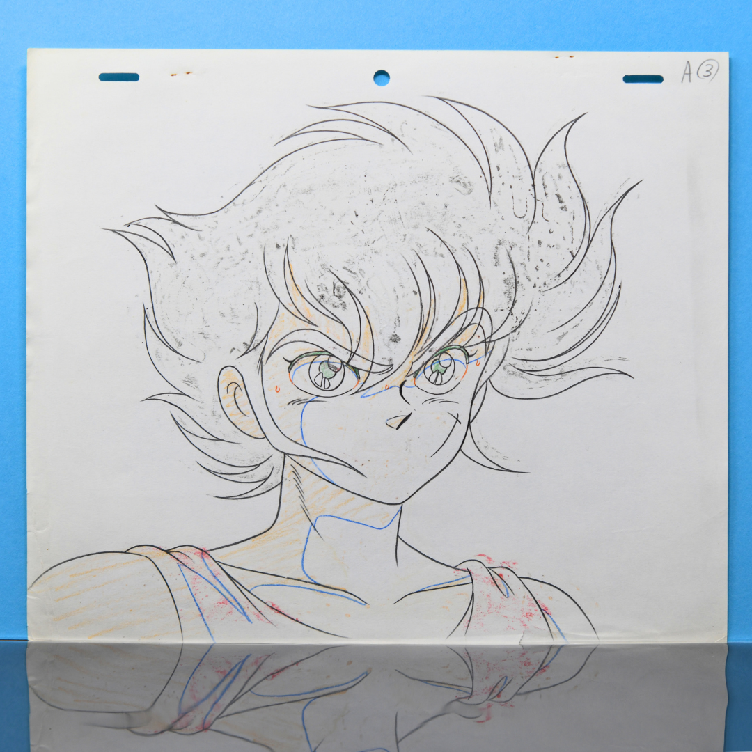 Jūshin Liger – Ken Taiga Close-Up – original animation production artwork – detail 3