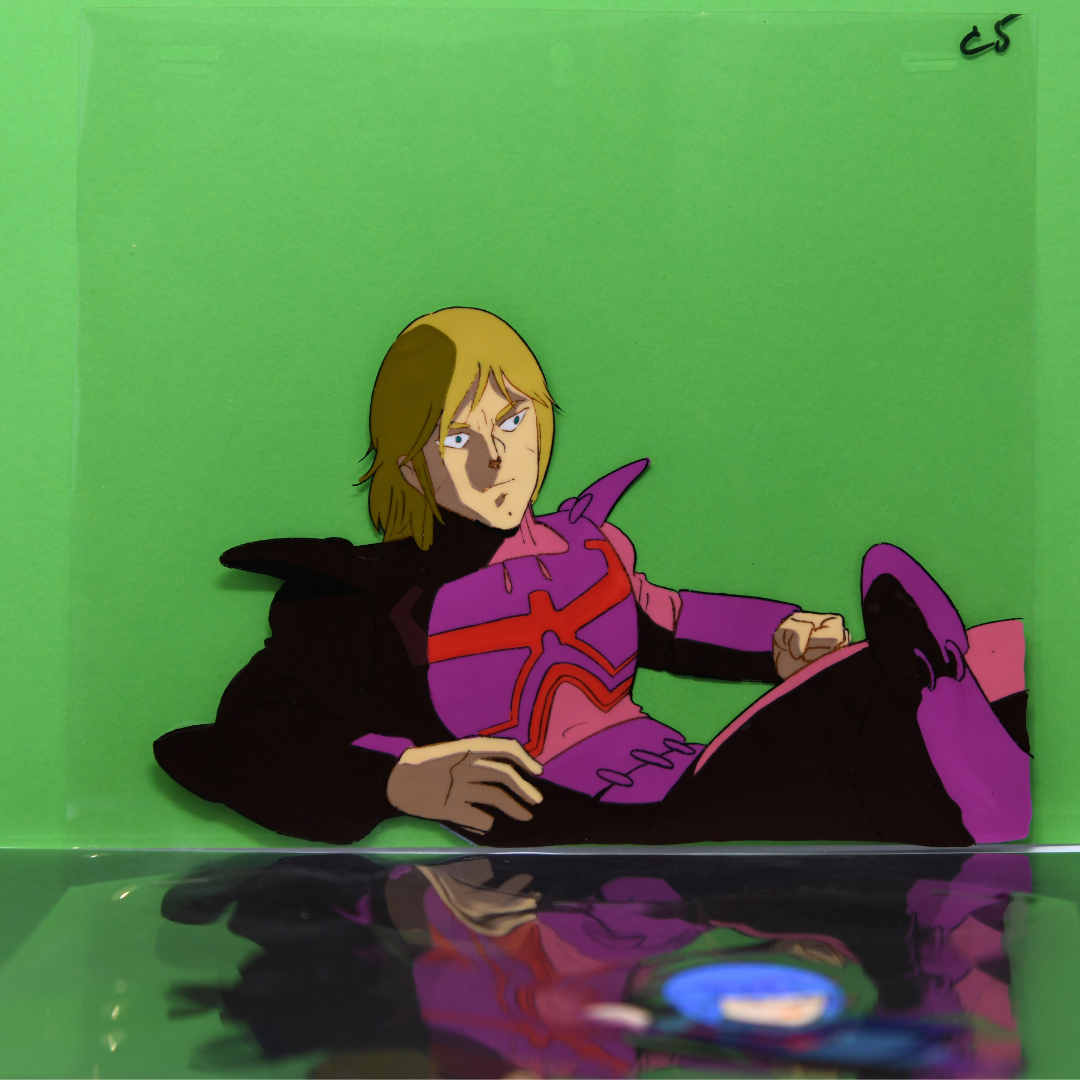 Aura Battler Dunbine – Shot Weapon & Muisy Por in Spaceship – original animation production artwork – detail 2