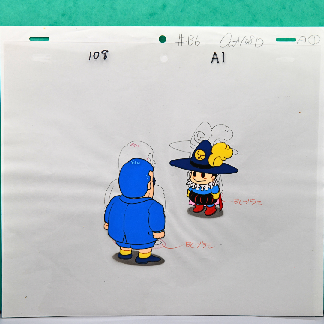 Dr. Slump – Syoppaman & Suppaman – original animation production artwork – detail 3