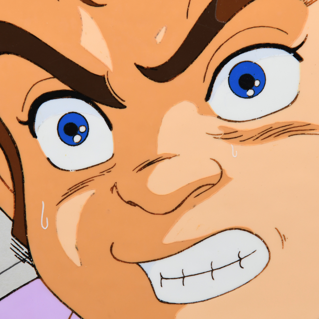 Sakigake!! Otokojuku – Gokukoji Hidemaro Close-Up – Original Production Cel and Douga Stuck (Toei Animation, 1988)