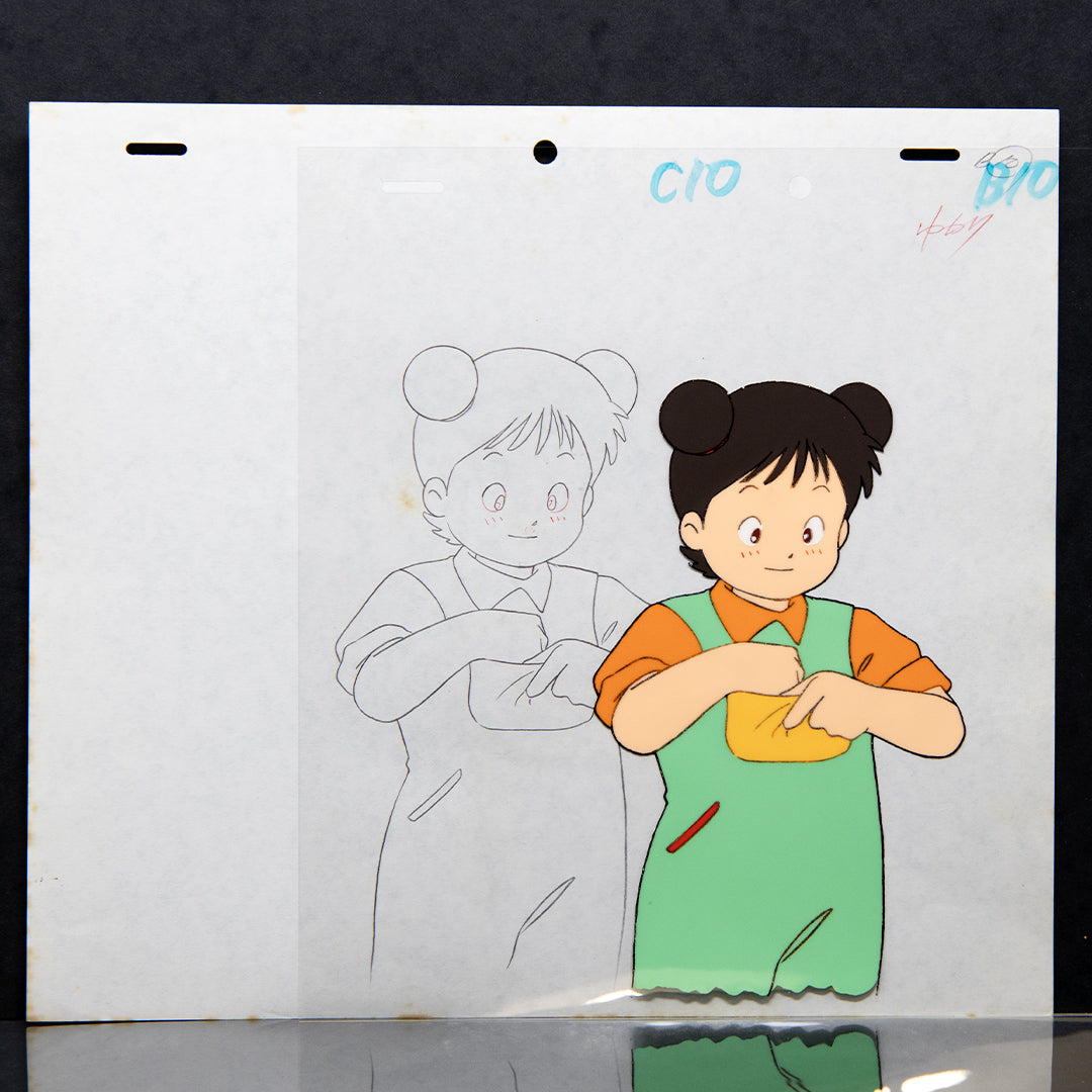 Mama is a 4th grader - Young girl - Original Production Cel Anime + Douga