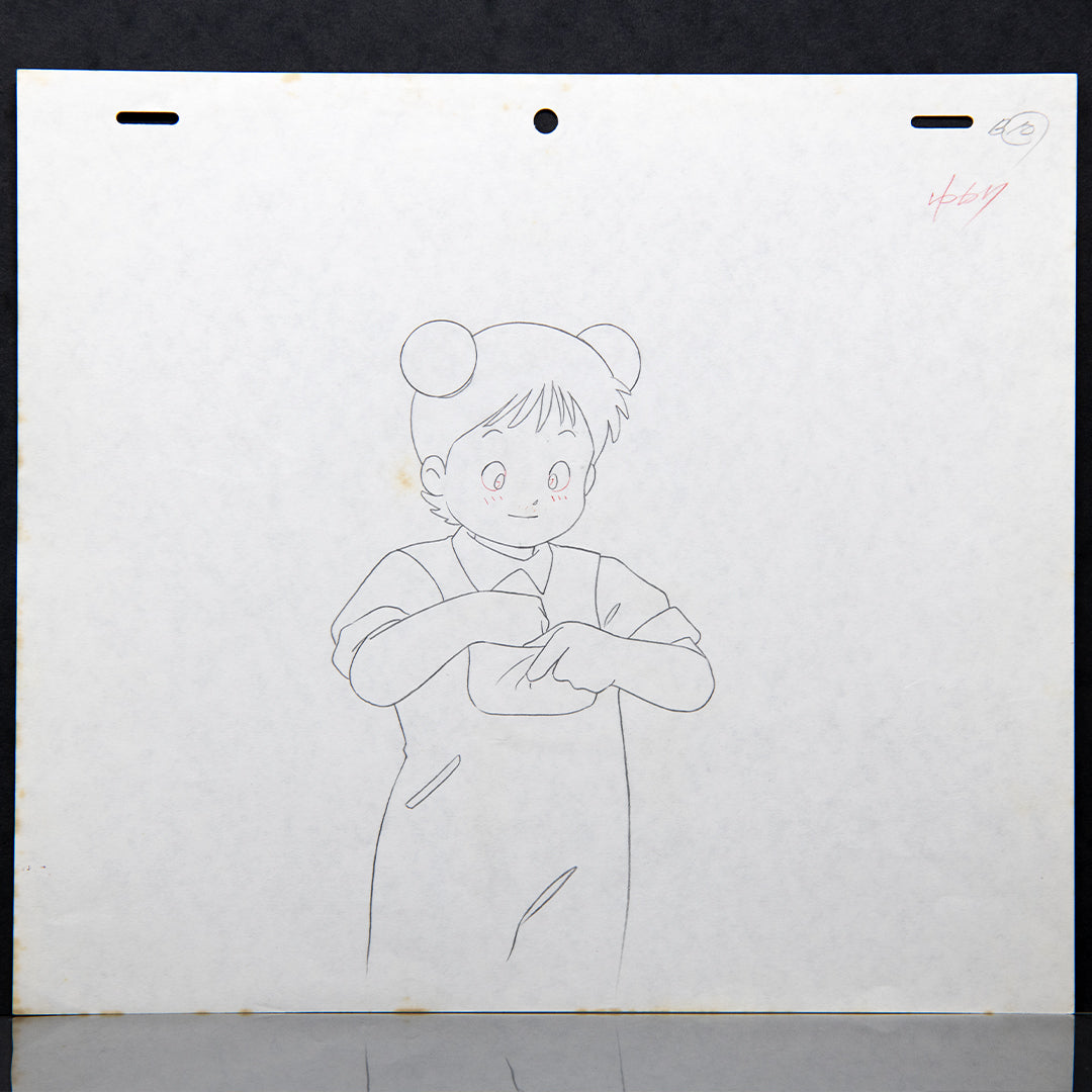 Mama Is a 4th Grader – Young Girl – original animation production artwork – detail 6