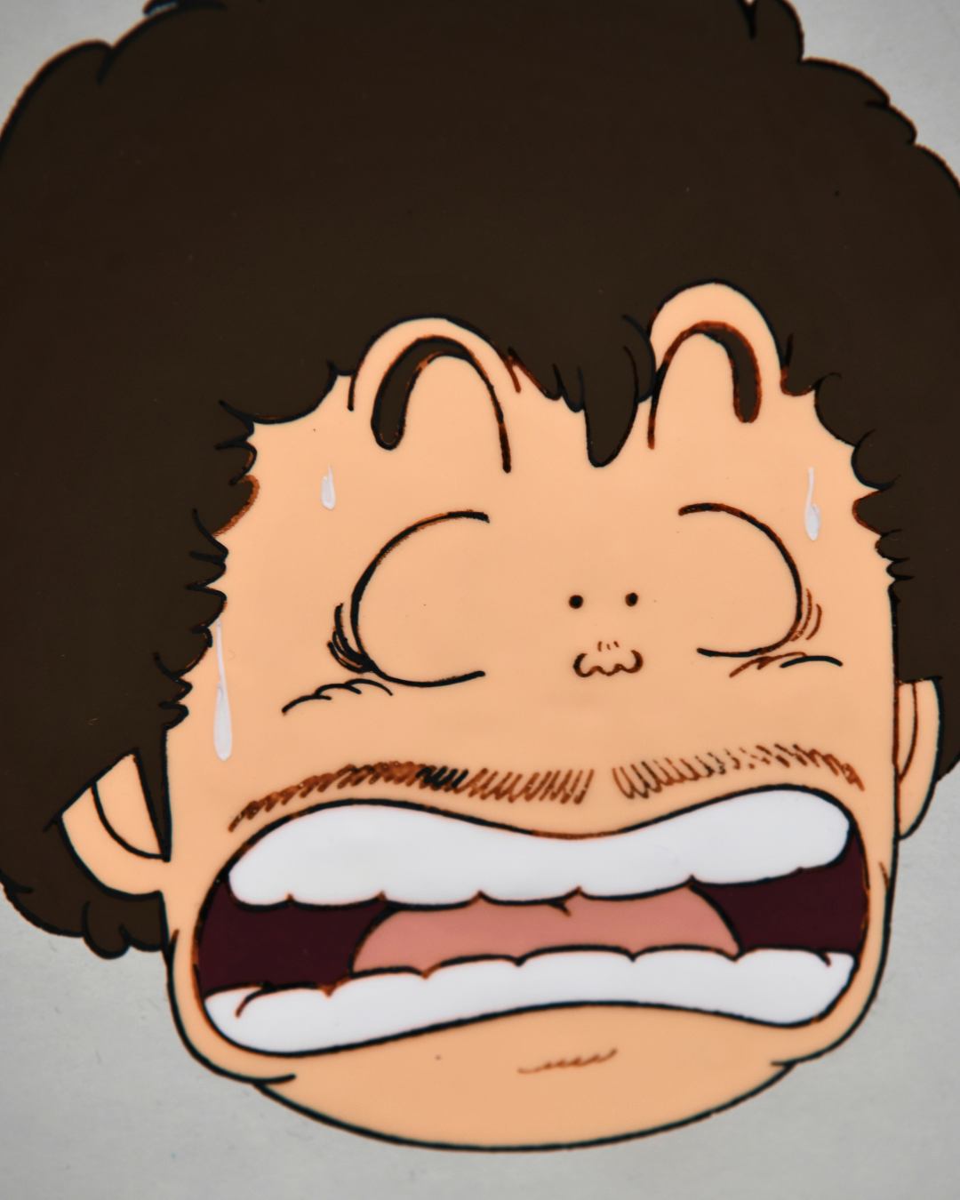 Senbei Norimaki face close-up original Dr. Slump production cel, Akira Toriyama anime artwork