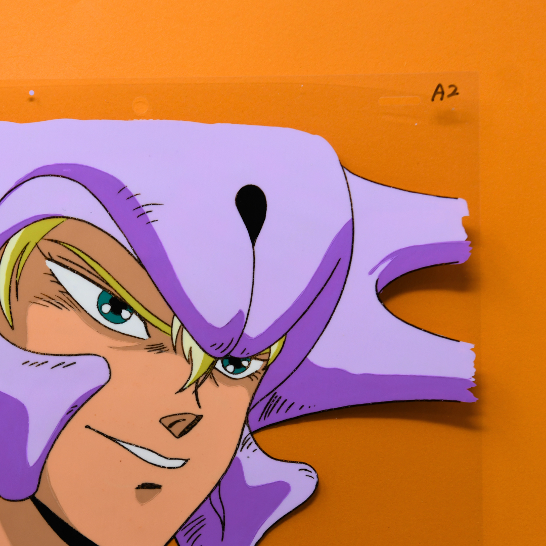 Jūshin Liger – Ryu Dolk Close-Up in Armour – original animation production artwork – detail 5