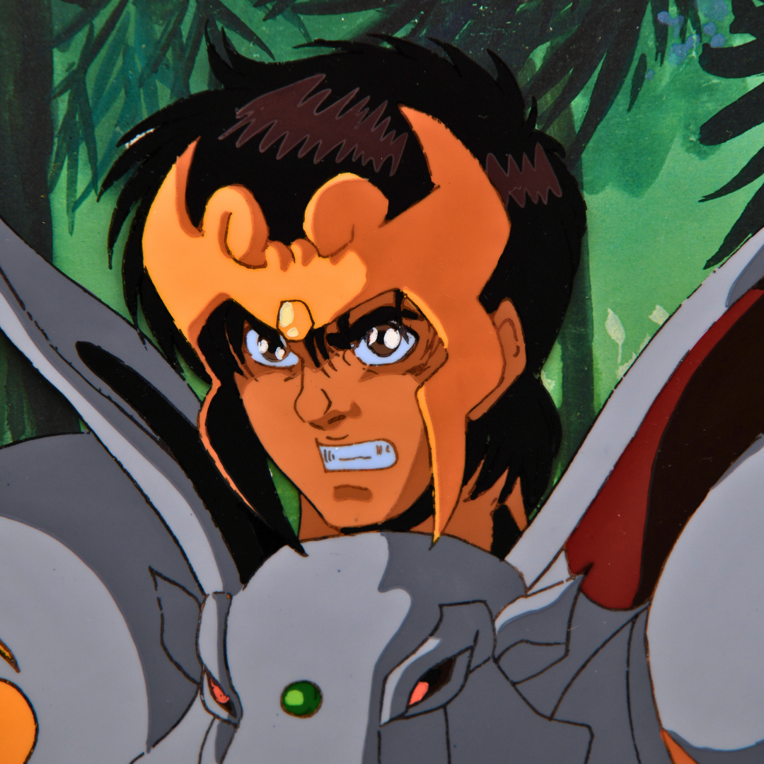 Shurato: The Legend of the Heavenly Sphere – Shurato Hidaka During Battle – original animation production artwork – detail 3