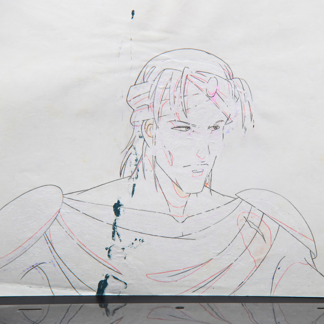Shurato: The Legend of the Heavenly Sphere – Mayuri Wounded – original animation production artwork – detail 4