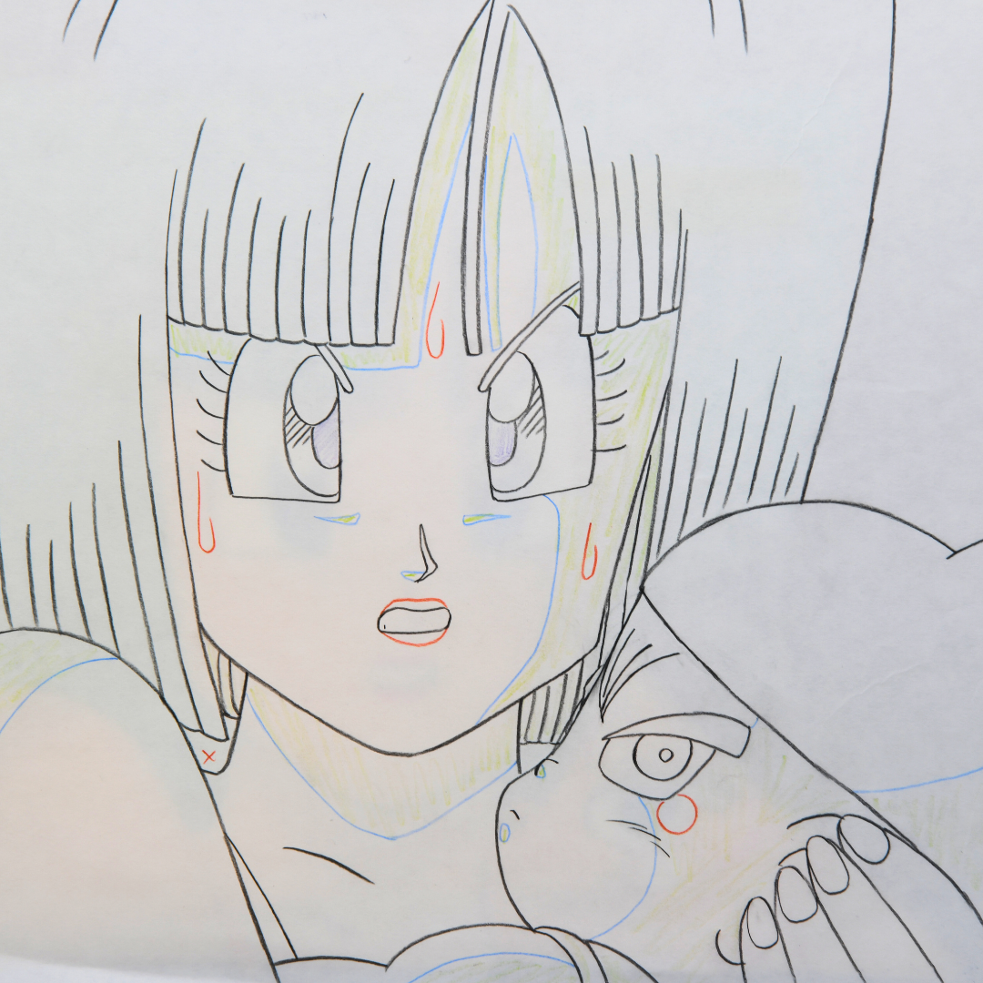 Dragon Ball Z – Bulma with Baby Trunks – original animation production artwork – detail 3