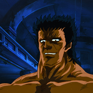 Fist of the North Star - Raoh Devilish Smile - Original Animation Cel and Douga with Original Background