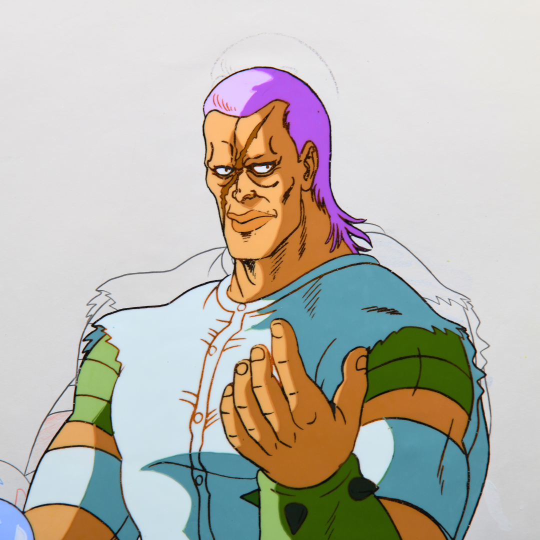 Fist of the North Star (Hokuto no Ken) – Zorige Juggling Acid Balls – original animation production artwork – detail 3