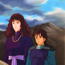 Load image into Gallery viewer, Fist of the North Star - Raoh, Leia and child - Original Animation Cel and douga with Original Background Ep 129 XL