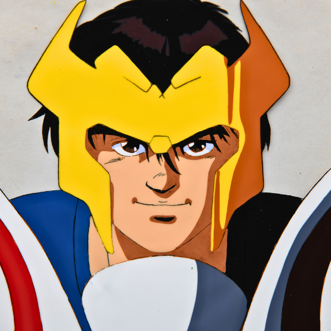 Shurato: The Legend of the Heavenly Sphere – Shurato Hidaka Smiling with Confidence – original animation production artwork – detail 3