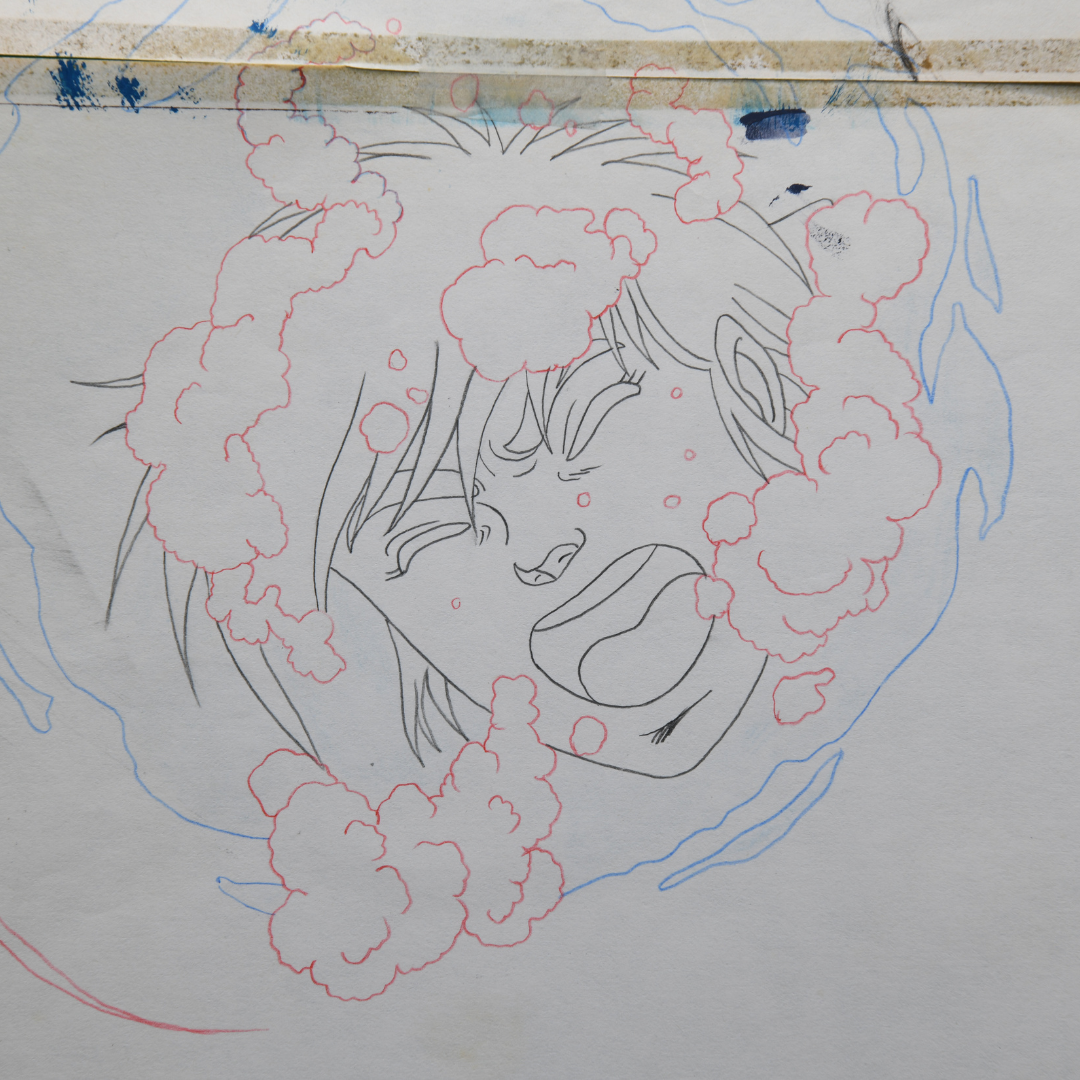 Shurato: The Legend of the Heavenly Sphere – Shurato Hidaka Drawing – original animation production artwork – detail 4