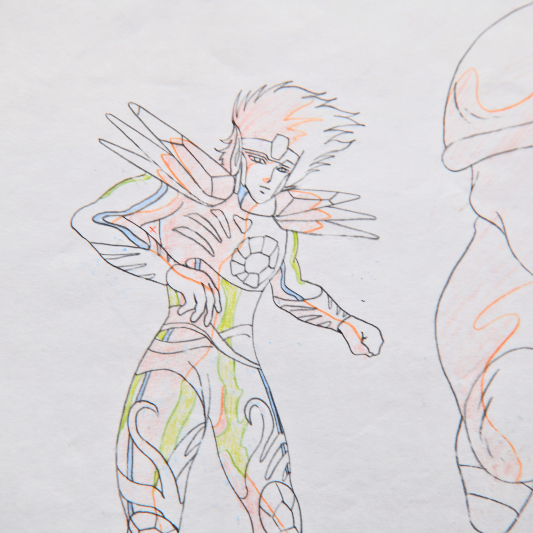 Saint Seiya – Crystal Saint Visiting the Pope – original animation production artwork
