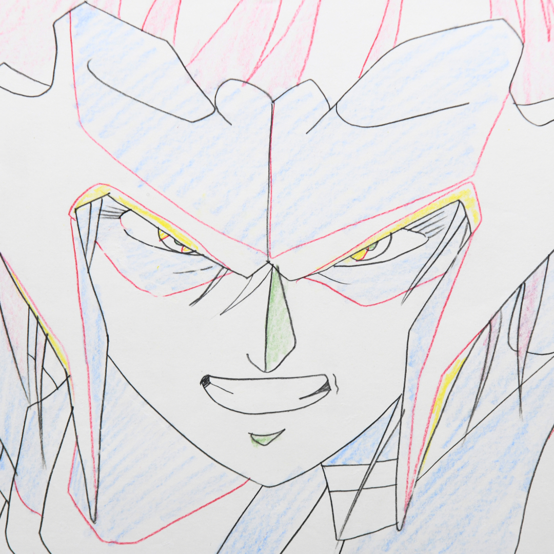 Shurato: The Legend of the Heavenly Sphere – Shurato Hidaka in Combat – original animation production artwork – detail 3