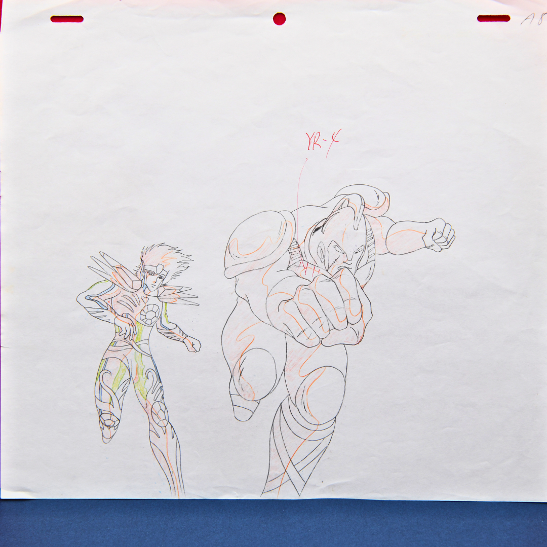 Saint Seiya – Crystal Saint Visiting the Pope – original animation production artwork – detail 6