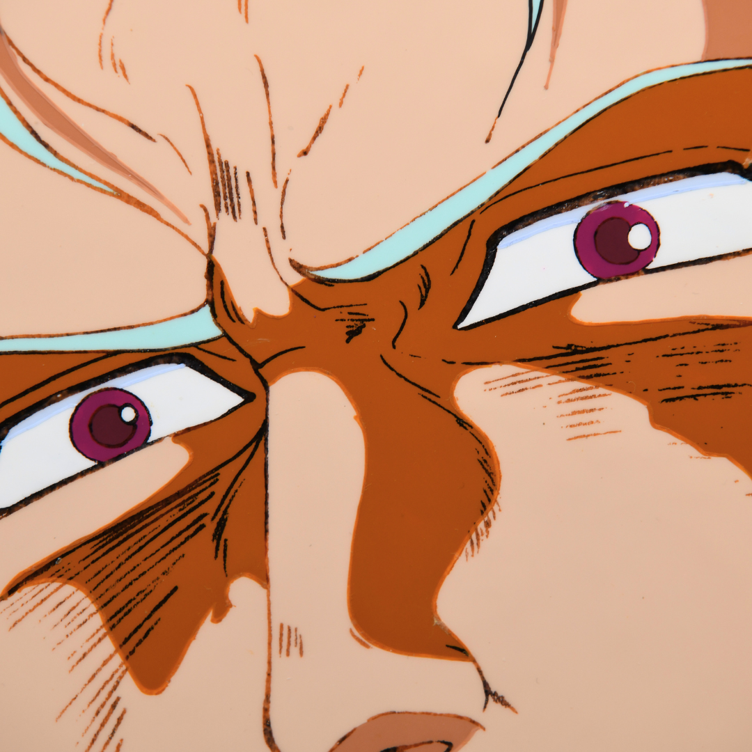 Fist of the North Star (Hokuto no Ken) – Rei Suffering Close-Up – original animation production artwork – detail 4