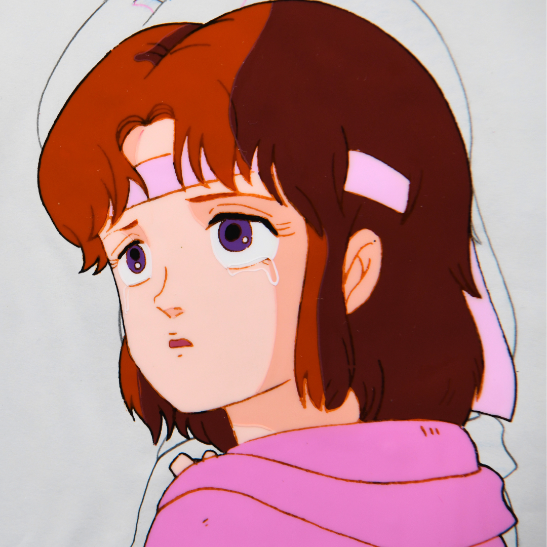 Fist of the North Star (Hokuto no Ken) – Lin and Bat Afraid – original animation production artwork – detail 2