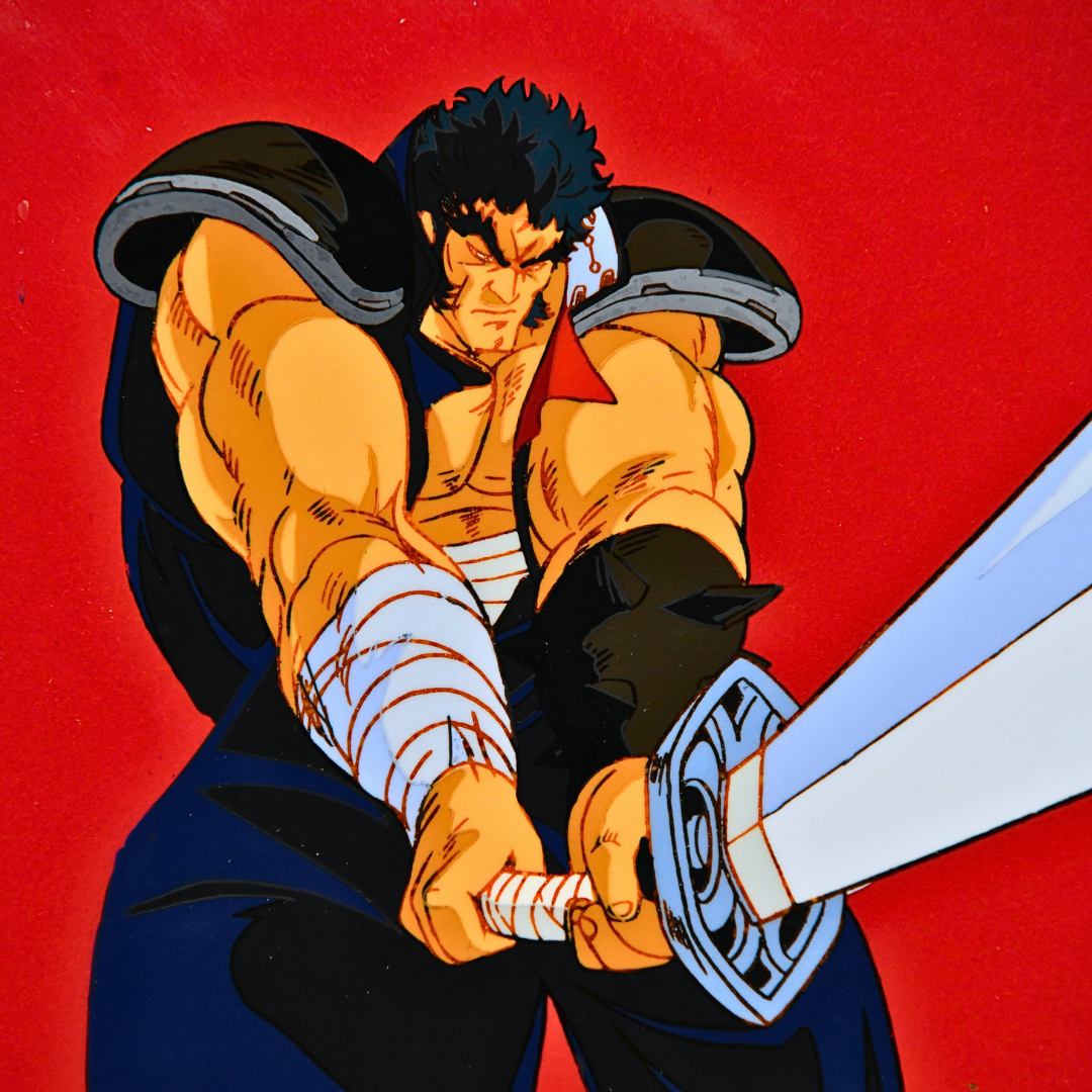Sakigake!! Otokojuku – Akashi Gouji with Katana – original animation production artwork
