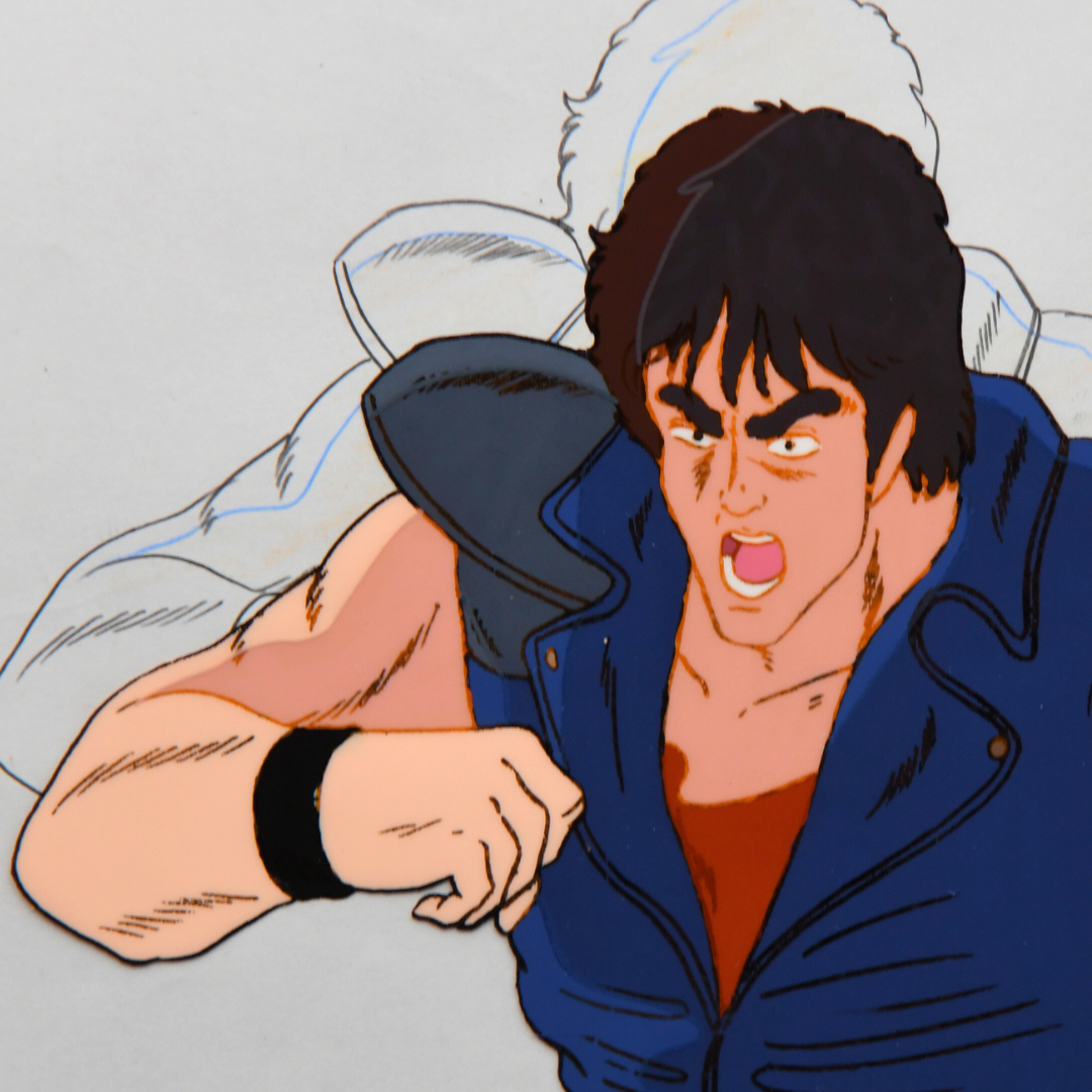 Fist of the North Star (Hokuto no Ken) – Kenshiro Fighting – original animation production artwork