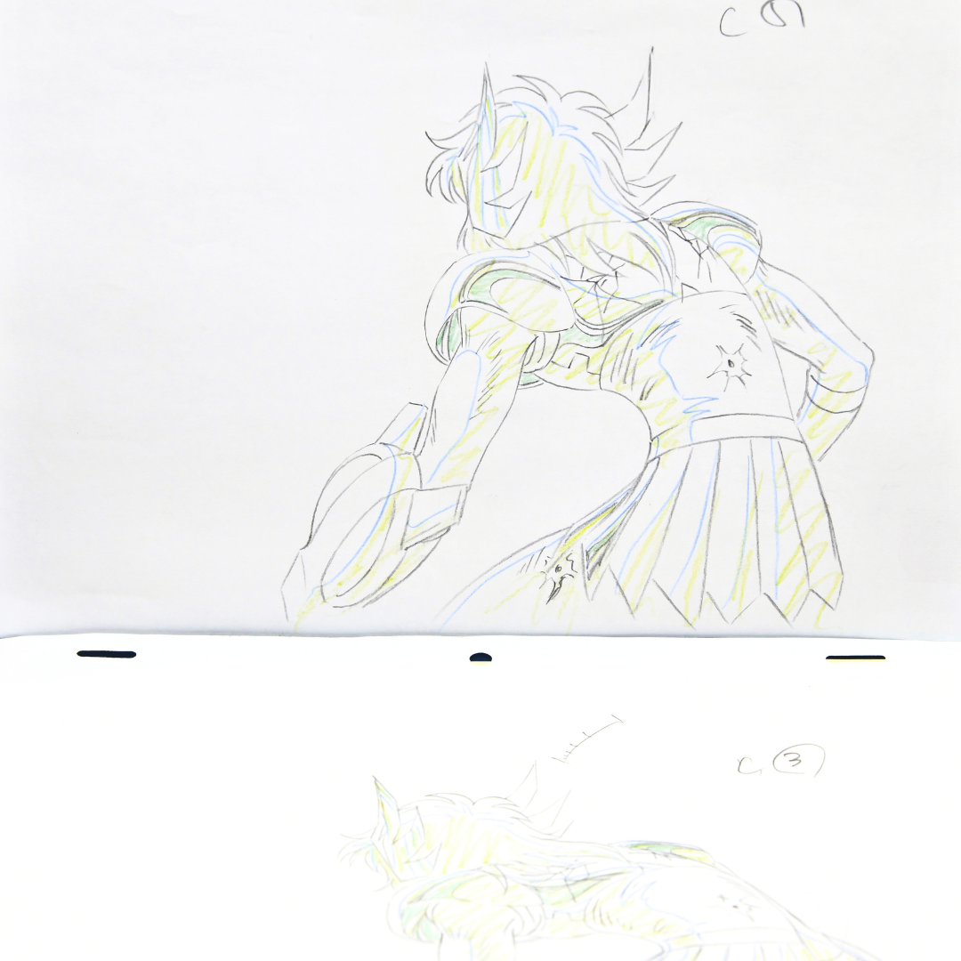 Saint Seiya – Hyoga – original animation production artwork – detail 5