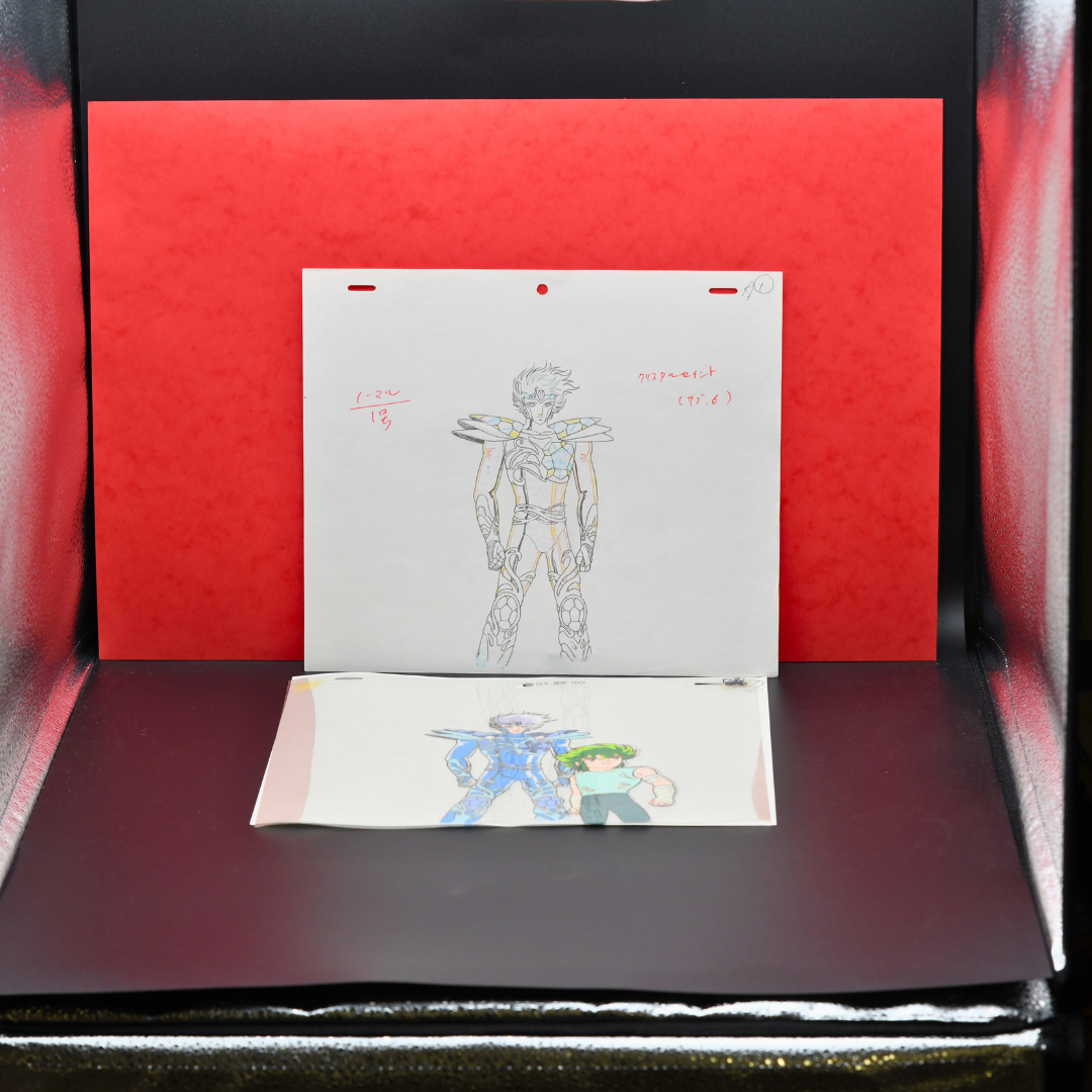 Saint Seiya – Crystal Saint and Kraken Isaac – original animation production artwork – detail 6
