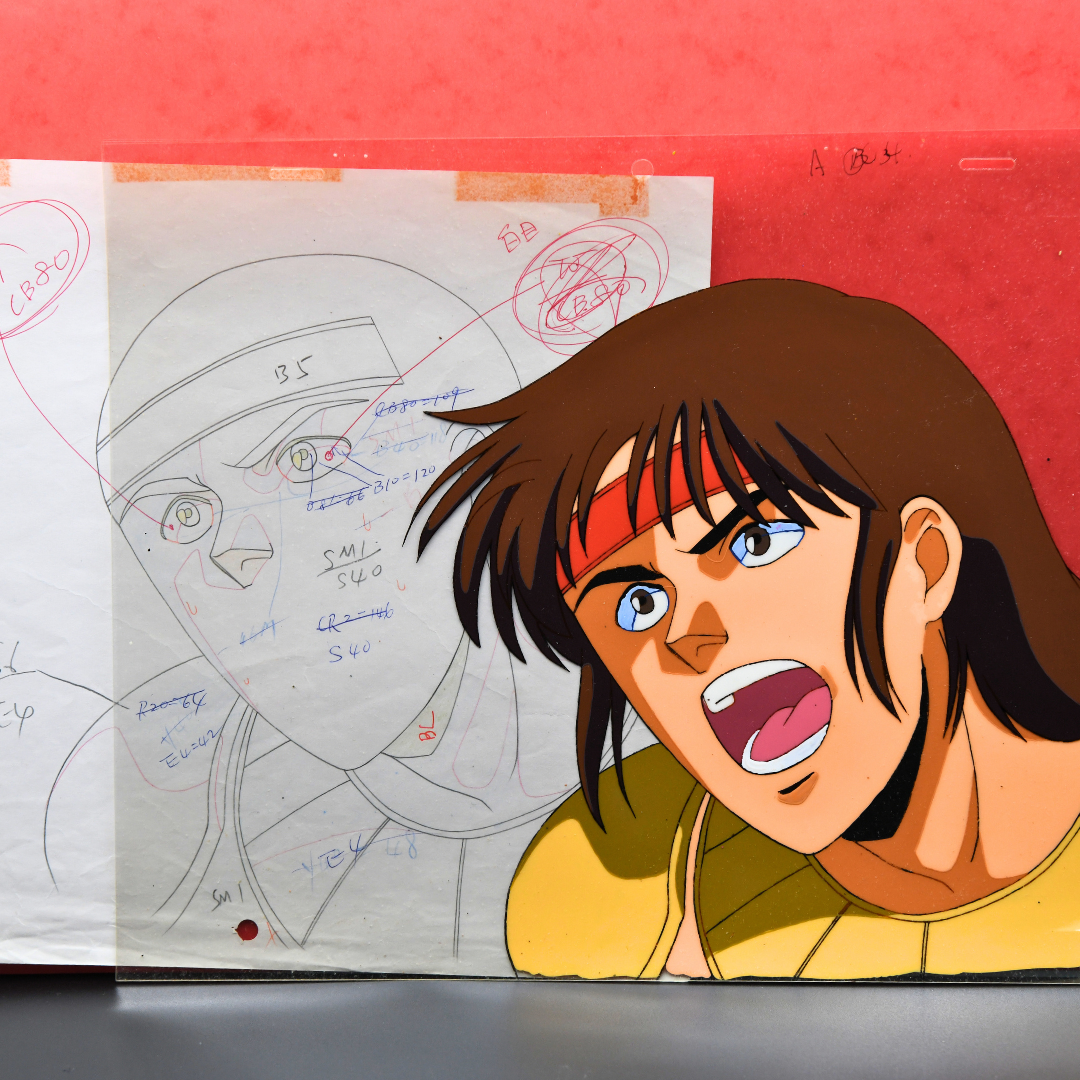 Shurato: The Legend of the Heavenly Sphere – Hyuga Yelling – original animation production artwork – detail 4