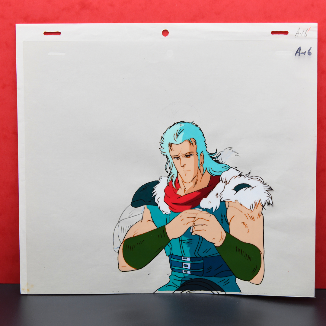 Fist of the North Star (Hokuto no Ken) – Rei in Fighting Position – original animation production artwork – detail 2