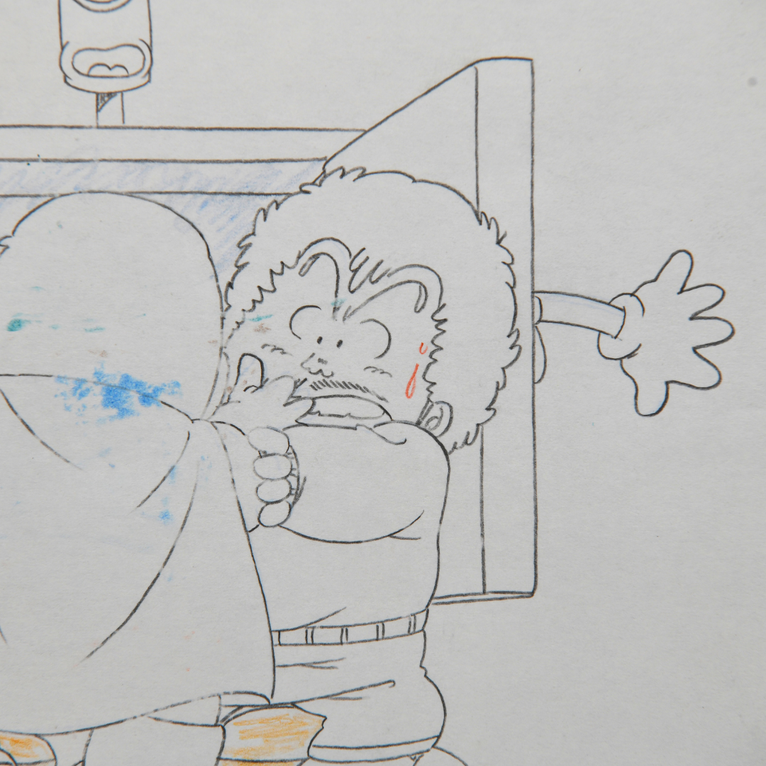 Dr. Slump – Senbei Holding Suppaman – original animation production artwork – detail 5