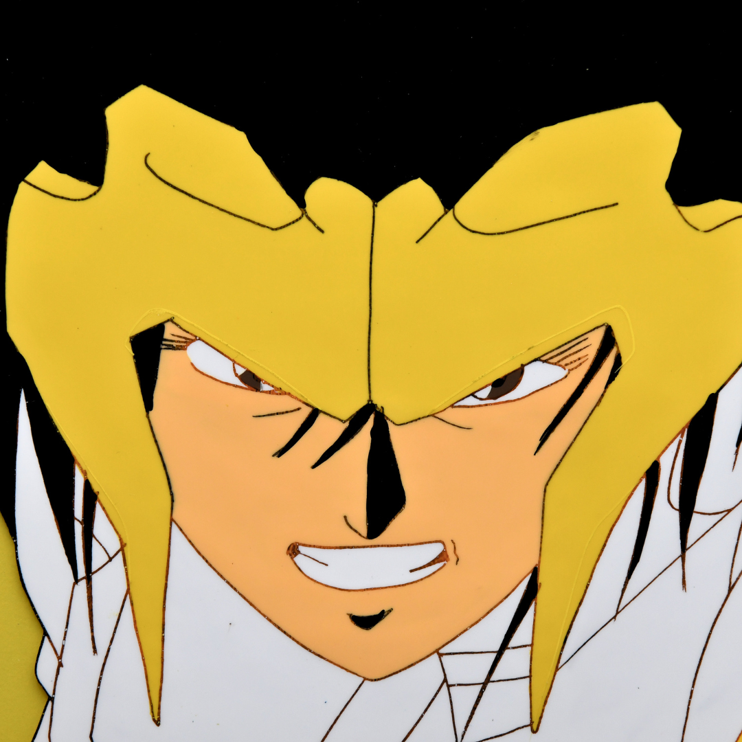 Shurato: The Legend of the Heavenly Sphere – Shurato Hidaka in Combat – original animation production artwork – detail 2
