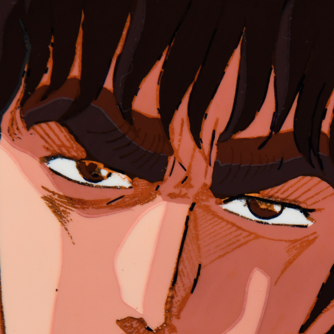 Fist of the North Star (Hokuto no Ken) – Kenshiro Close-Up, Fire in the Eyes – original animation production artwork – detail 7