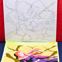 Load image into Gallery viewer, Fist of the North Star - Tetsuo Hara - Yuria Unconscious - Original Animation Cel with Douga