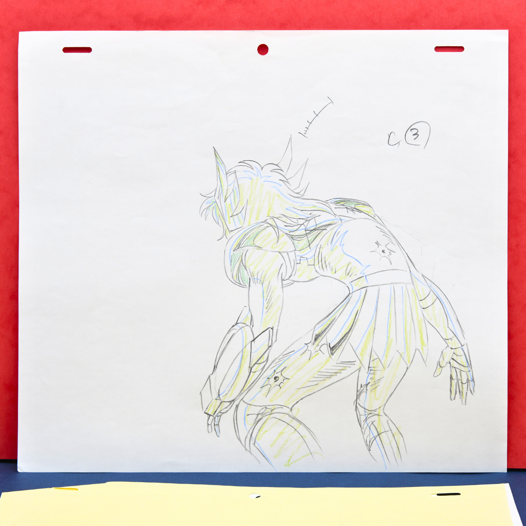 Saint Seiya – Hyoga – original animation production artwork – detail 6