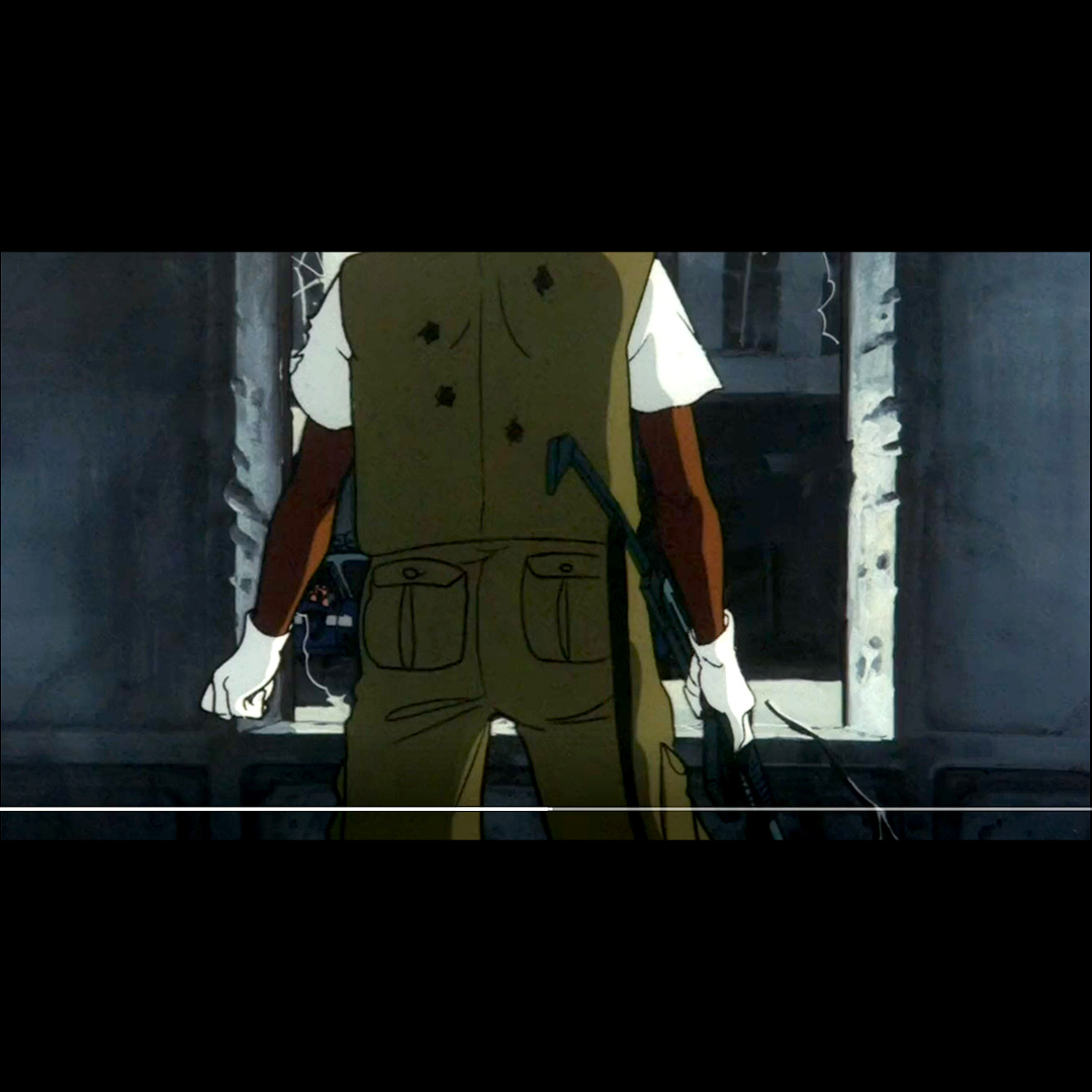 Harmagedon: Genma Taisen – Military-Style Robber Shot – original animation production artwork – detail 3