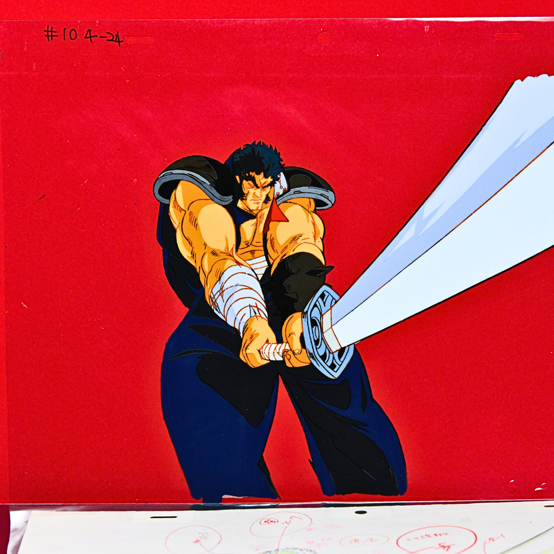 Sakigake!! Otokojuku – Akashi Gouji with Katana – original animation production artwork – detail 3