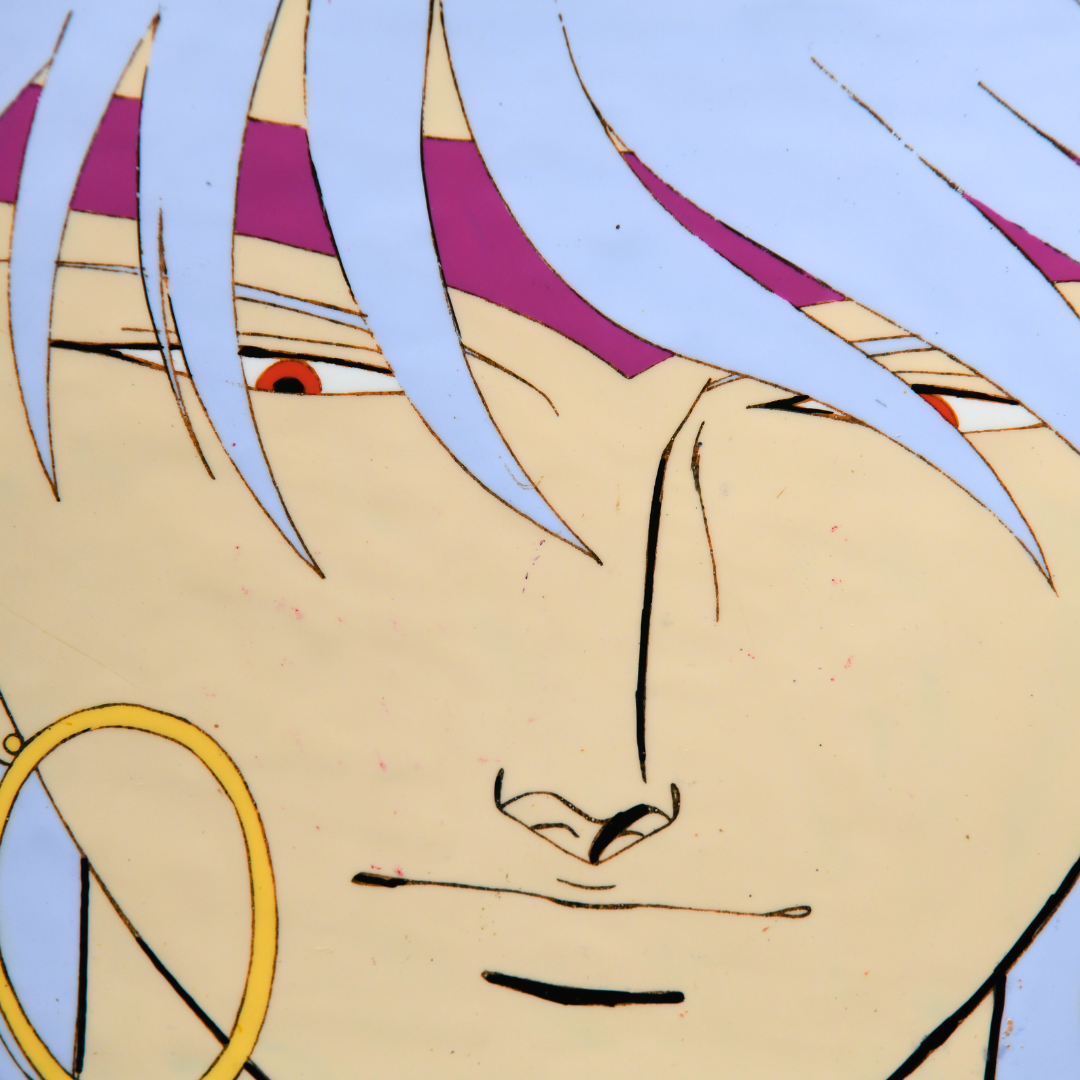 Shurato: The Legend of the Heavenly Sphere – Gai Kuroki Close-Up, Wind in His Hair – original animation production artwork – detail 5