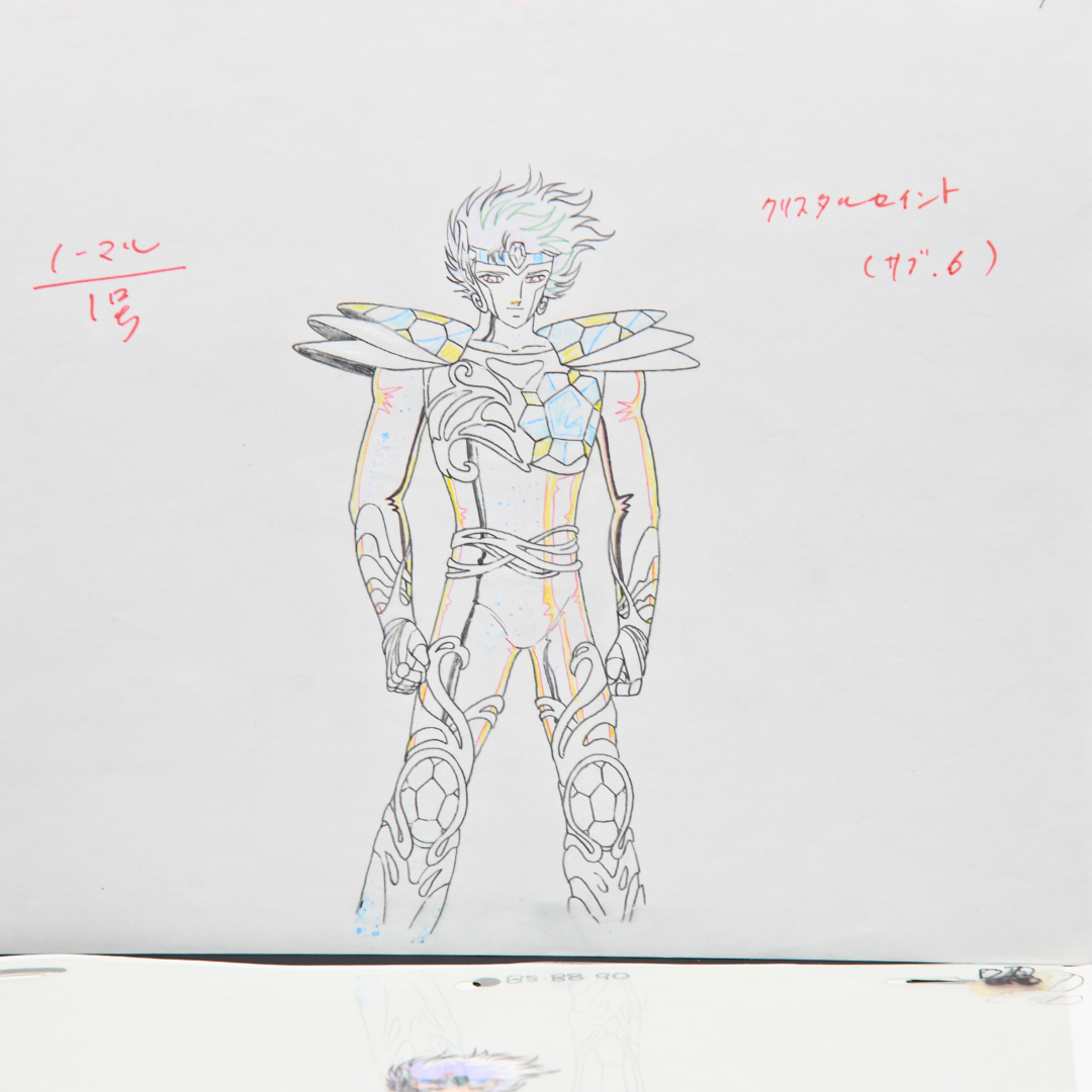 Saint Seiya – Crystal Saint and Kraken Isaac – original animation production artwork – detail 7