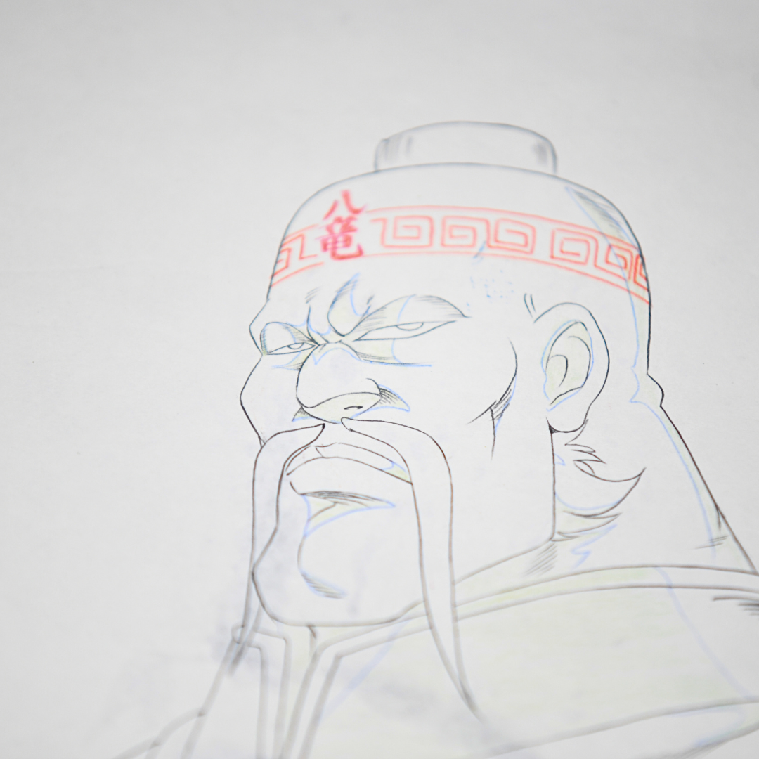 Sakigake!! Otokojuku – Wang Ta-ren Not Smiling 02 – original animation production artwork – detail 5