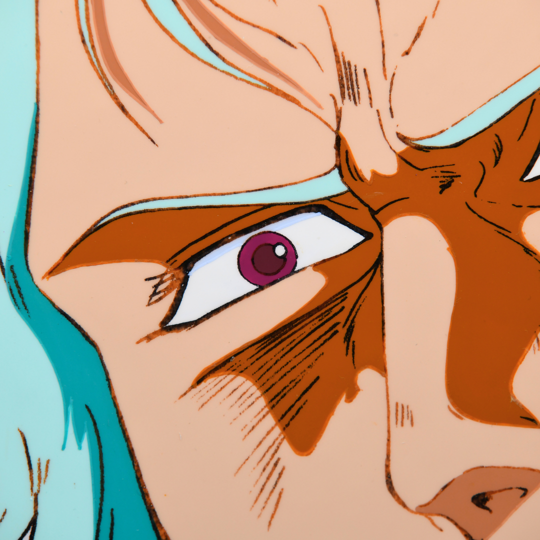 Fist of the North Star (Hokuto no Ken) – Rei Suffering Close-Up – original animation production artwork – detail 5