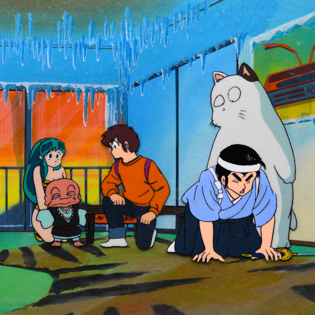 Original anime production art from Rumiko Takahashi’s classic series – cels, douga, and genga from Urusei Yatsura, Ranma ½, and InuYasha

Vintage Japanese animation art by Rumiko Takahashi