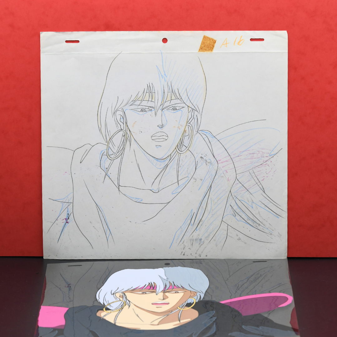 Shurato: The Legend of the Heavenly Sphere – Gai Kuroki Surprised – original animation production artwork – detail 7