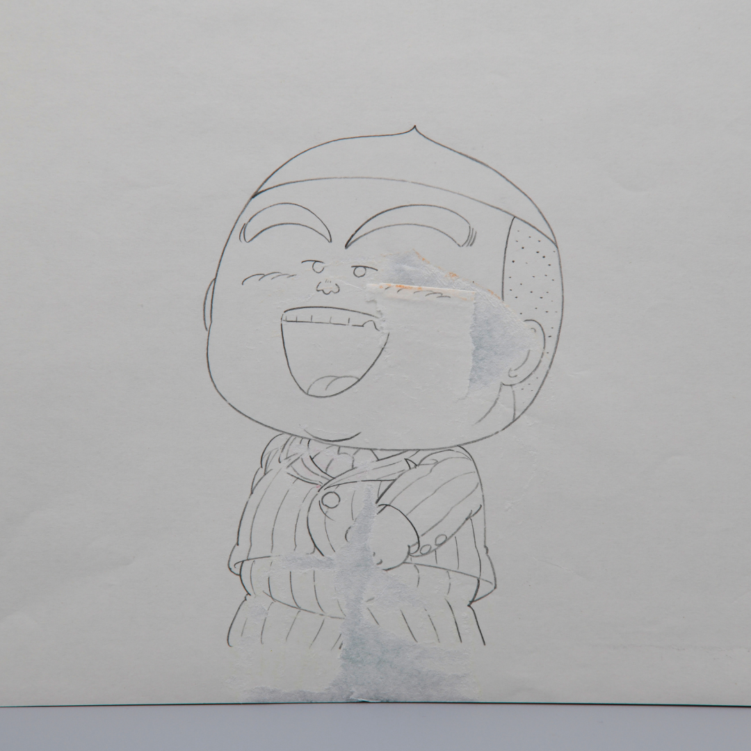 Dr. Slump – Daigoro Kurigashira & Suzume – original animation production artwork – detail 7