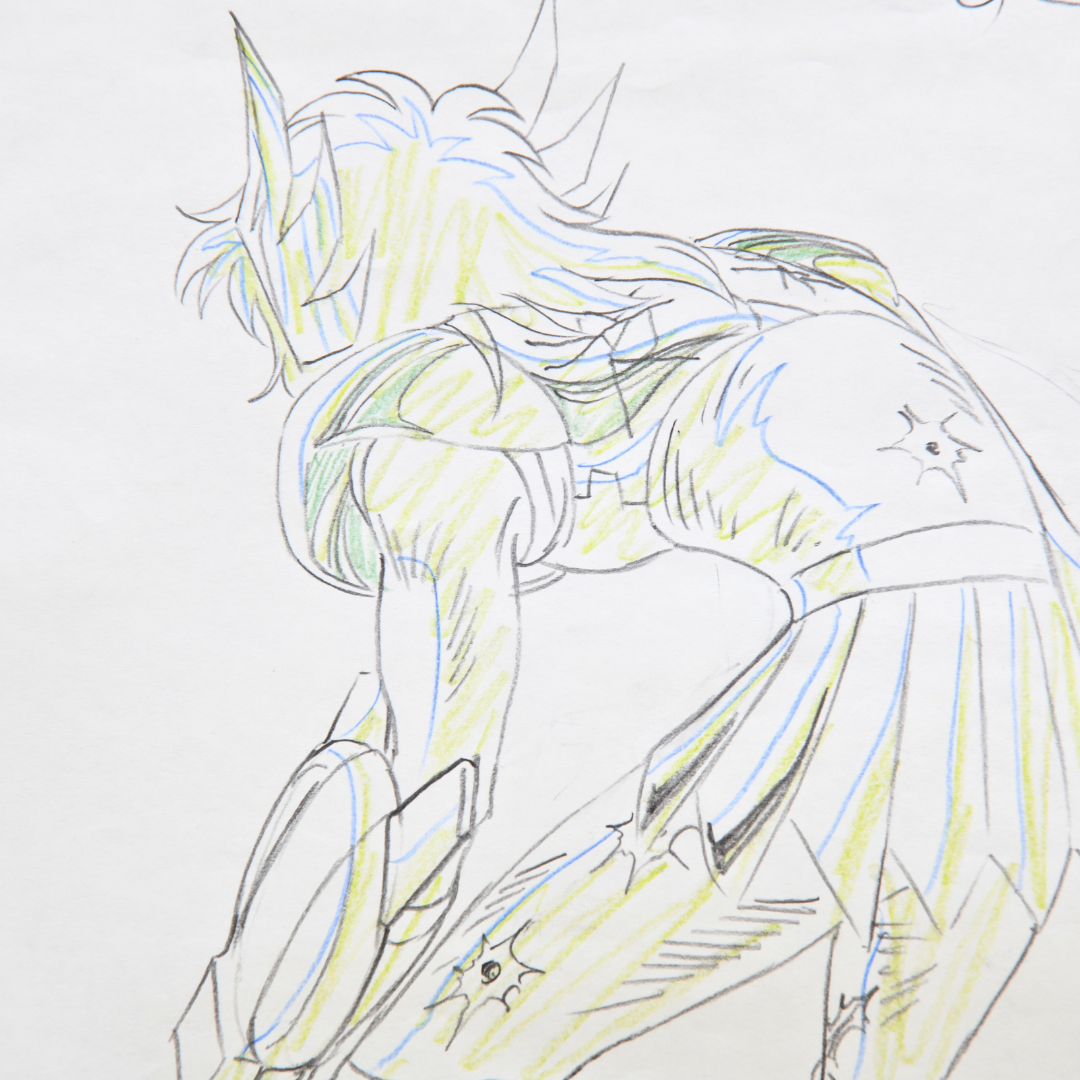 Saint Seiya – Hyoga – original animation production artwork – detail 7
