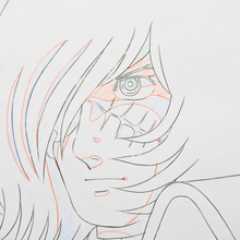 Load image into Gallery viewer, Captain Harlock - Captain Harlock Close Up - Original Production Anime Cel + Douga + Original Background and Studio Envelope