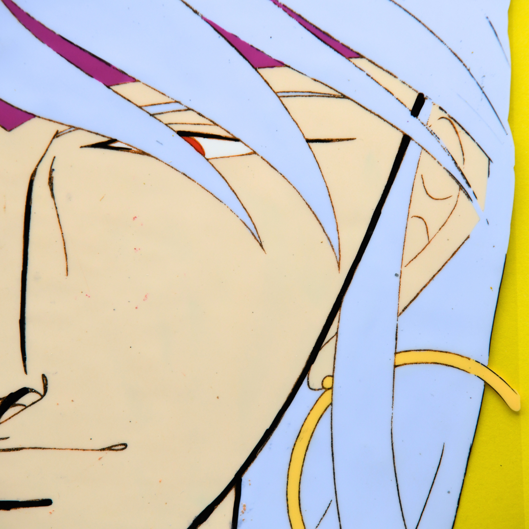 Shurato: The Legend of the Heavenly Sphere – Gai Kuroki Close-Up, Wind in His Hair – original animation production artwork – detail 6