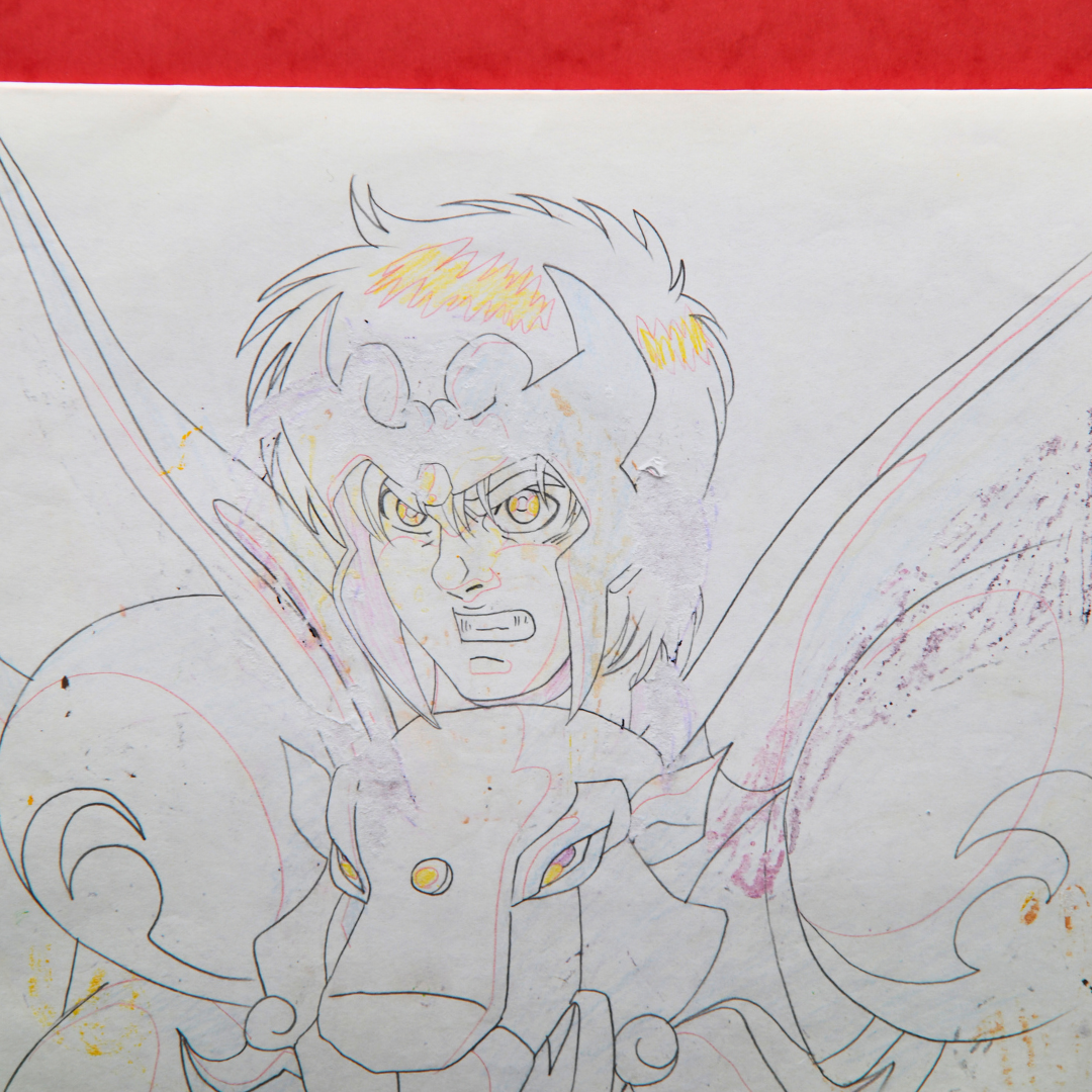 Shurato: The Legend of the Heavenly Sphere – Shurato Hidaka During Battle – original animation production artwork – detail 6