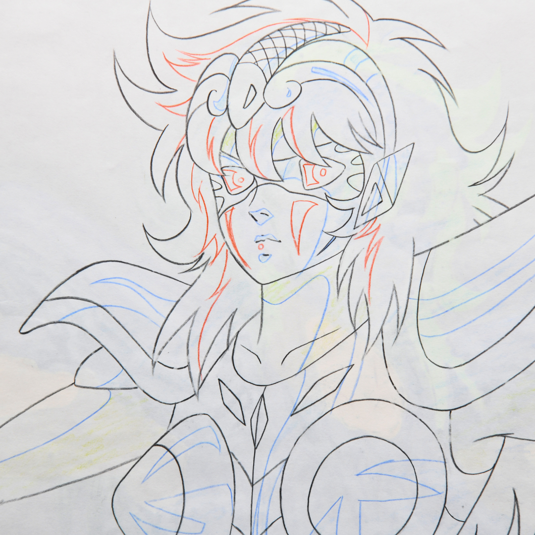 Saint Seiya – Shaina, Ophiuchus – original animation production artwork – detail 6
