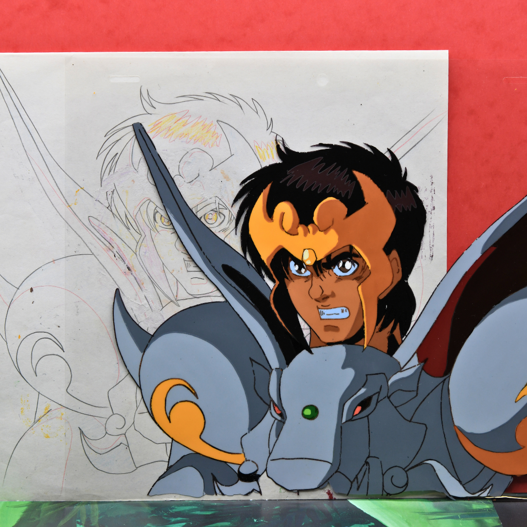 Shurato: The Legend of the Heavenly Sphere – Shurato Hidaka During Battle – original animation production artwork – detail 7